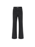 Black fitted flared jeans