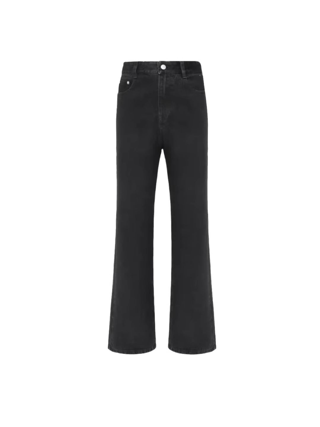 Black fitted flared jeans