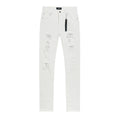 Heavy Shredded Jeans with Crystal Mesh Underlays