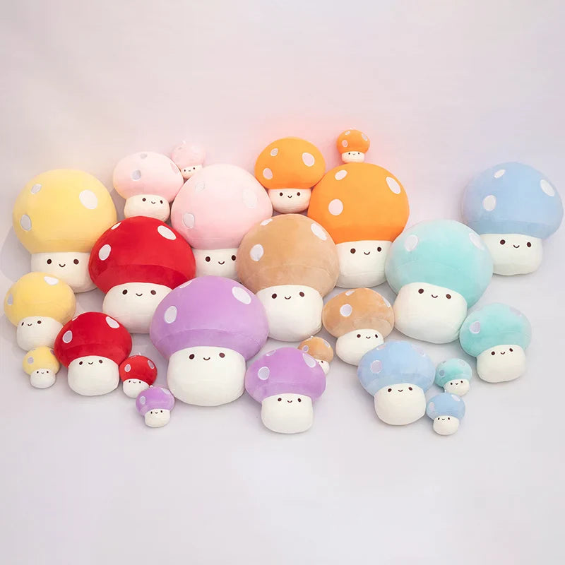 Colorful Cozy Pastel Mushroom Plushie Toy