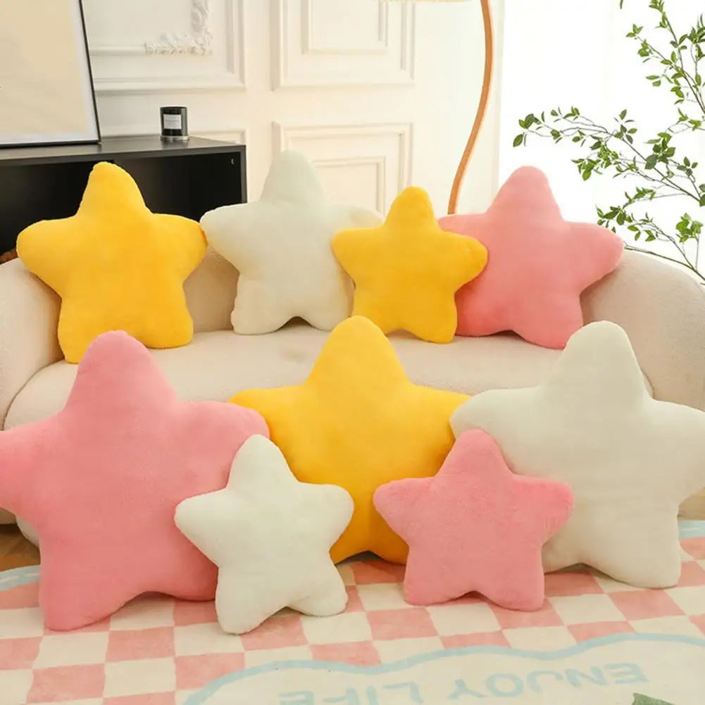Cute Soft Star Plush Pillow in Various Sizes and Colors
