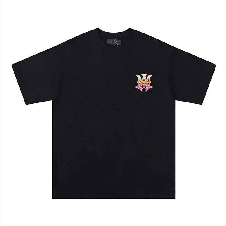 Black gradient short-sleeved T-shirt