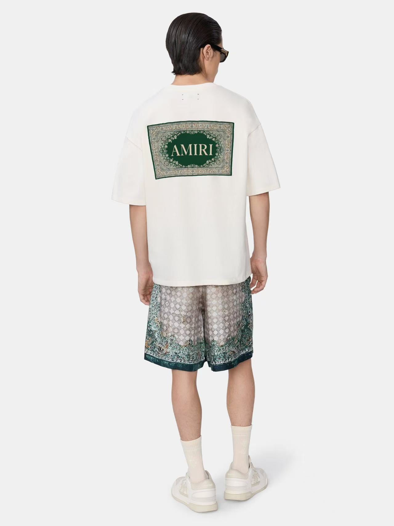 Men's Luxury Off-White Baroque Carpet Print Heavyweight Tee