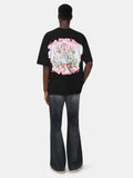Men's Luxury Black Baroque Estate Mansion Print Heavyweight Tee