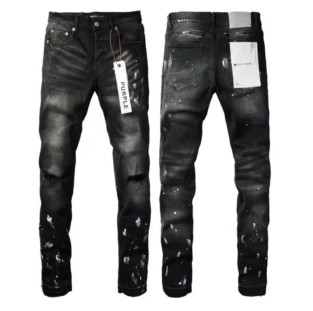 Luxury Distressed Charcoal Denim with Radical 3D Whiskers & Knee Slits