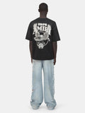 Men's Luxury Charcoal Grey "Hollywood" Distressed Heavyweight Tee