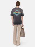 Men's Luxury Sun-Faded Charcoal "HOLLYWOOD L.A." Cartoon Tee