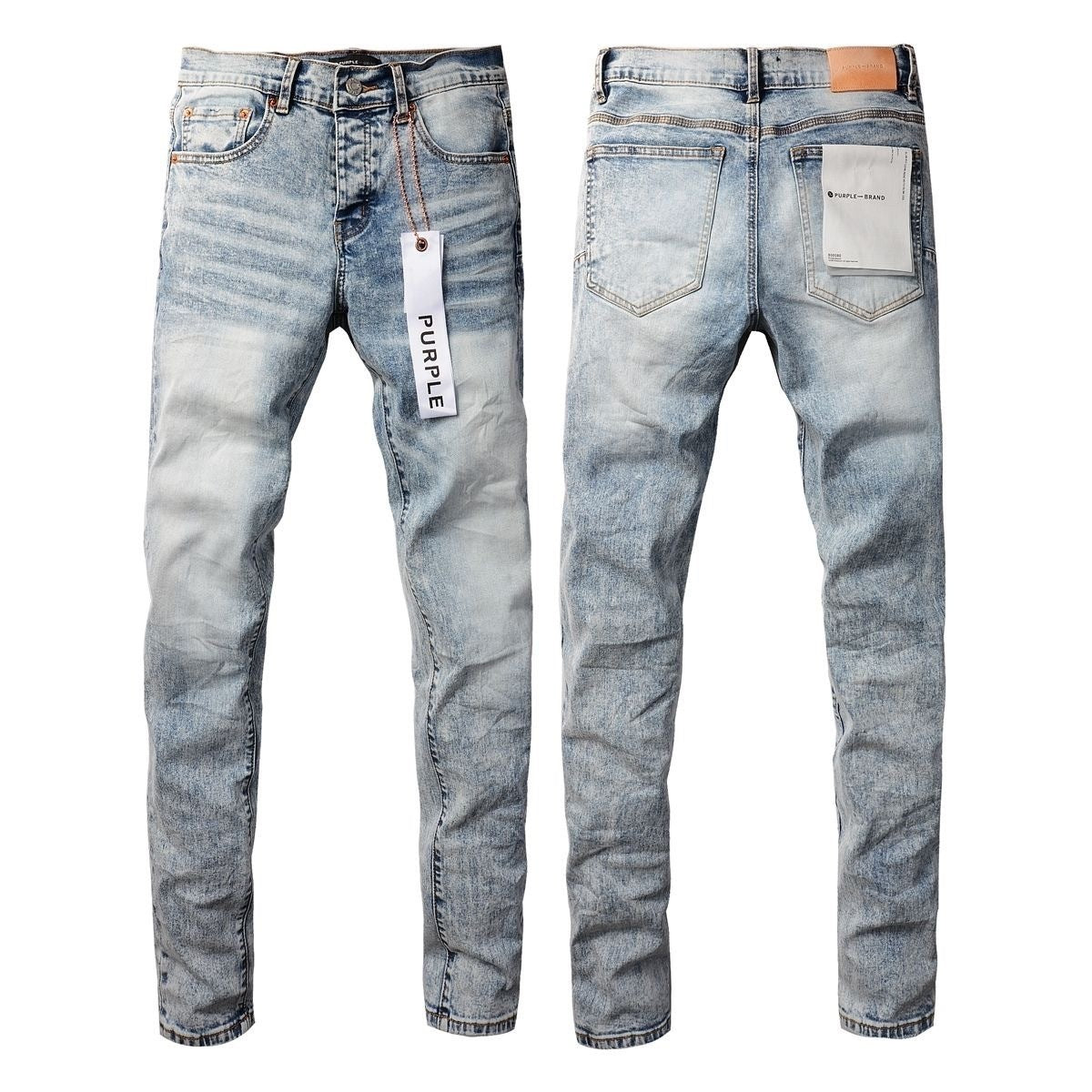 Luxury Non-Distressed Slim Denim with Sharp 3D Whiskers & Heavy Sandblasting