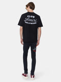 Men's Luxury Charcoal Black Heavyweight Monochromatic Logo Tee