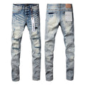 Luxury Distressed Denim with Black & White Paint Splatters & 3D Whiskers