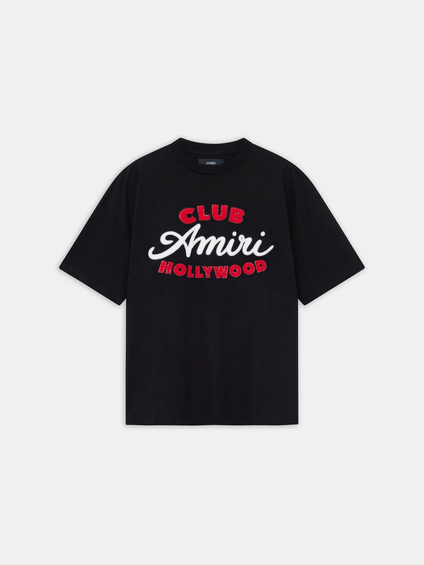 AMIRI Black "Club Amiri Hollywood" Bouclé Patch Oversized T-Shirt
