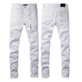 Luxury Non-Distressed Slim Denim with Intense 3D Whiskers & Vintage Sandblasting