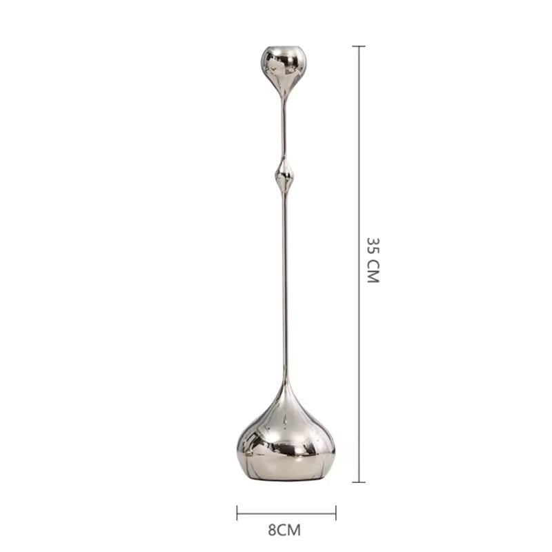 Minimalist Silver Candle Holder