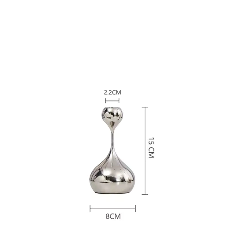 Minimalist Silver Candle Holder