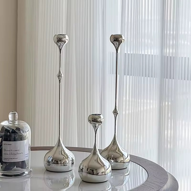 Minimalist Silver Candle Holder